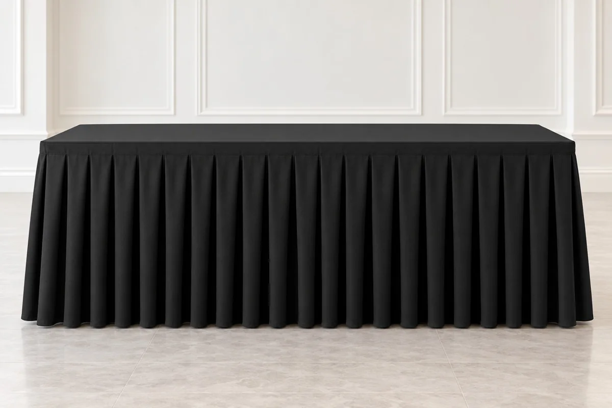 Black Table Skirt