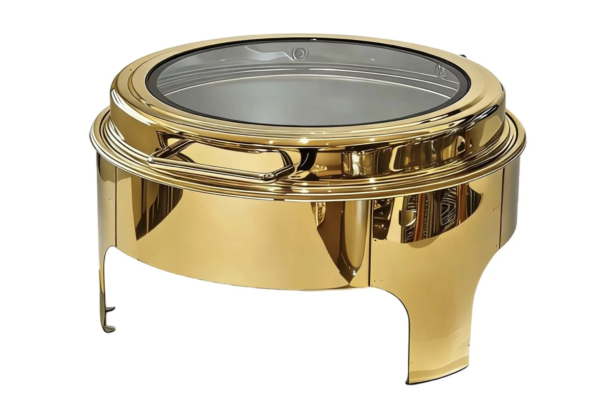 6L Gold Round Chafer